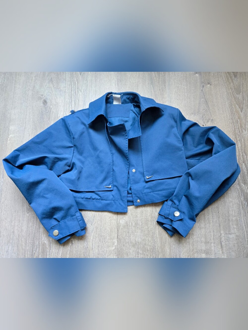 NWOT Nike Women's Serena Line Blue Cropped Jacket Sz. S